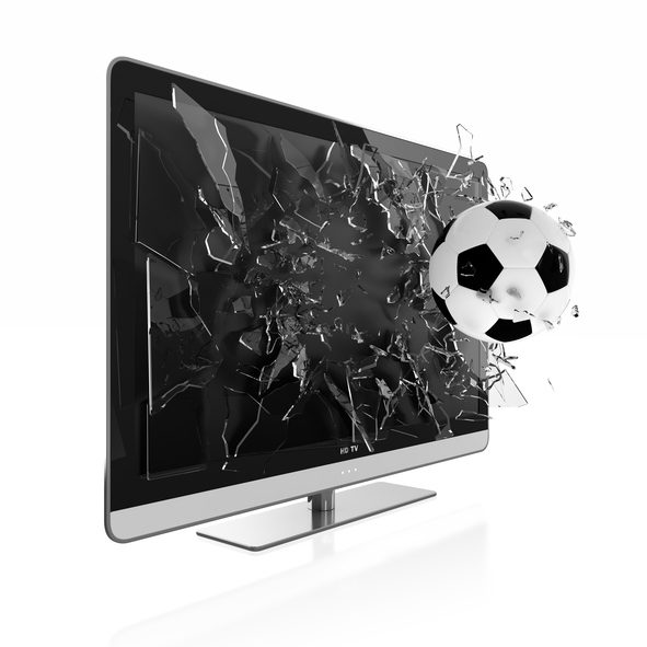 Fußball zerstört Fernseher