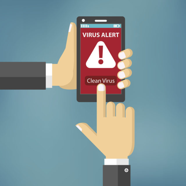 Virusalarm auf dem Smartphone